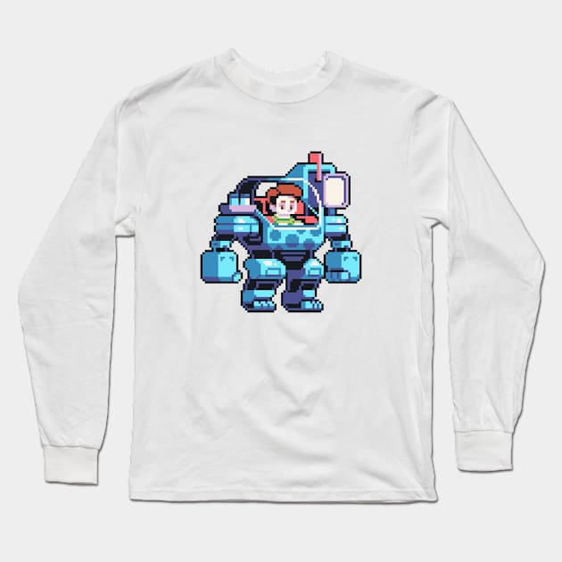 steve wearing a mech suit Long Sleeve T-Shirt by brunopixels